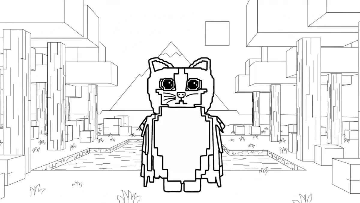 coloriage Meowl et decoupage