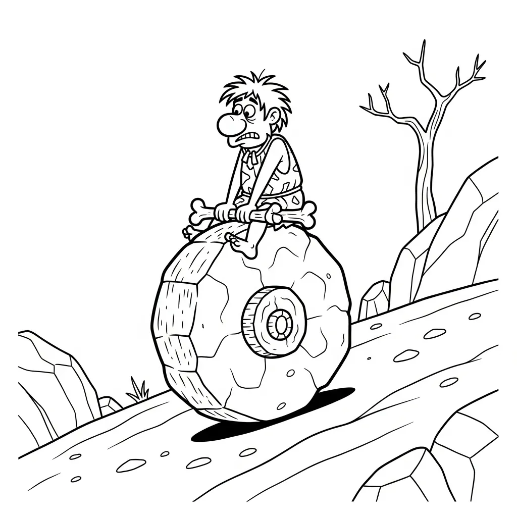 coloriage Préhistoire et decoupage 1