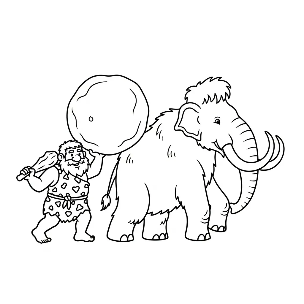 coloriage Préhistoire pour enfants à imprimer 1