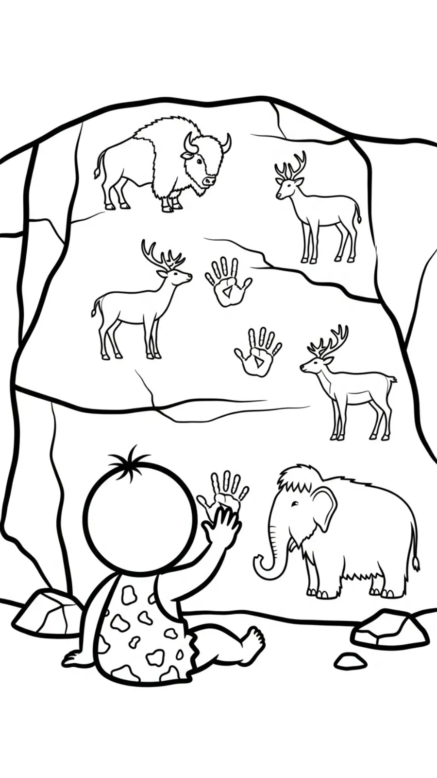 coloriage Préhistoire à imprimer pour enfant de 4 ans