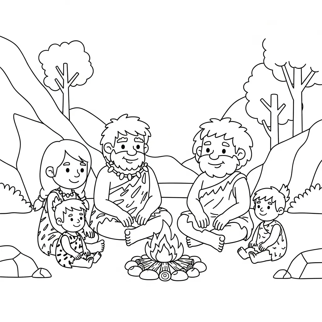 coloriage Préhistoire pour enfant gratuit