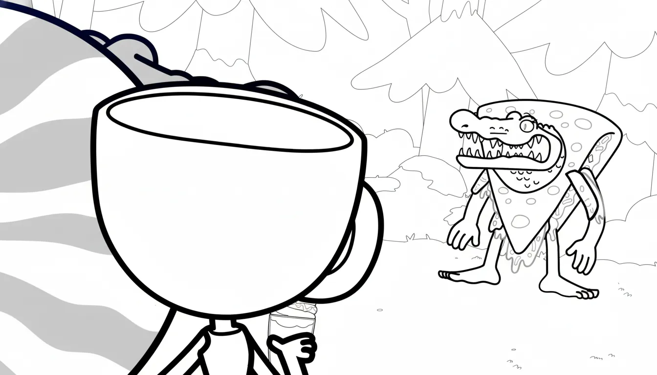 coloriage Quesadilla Crocodila a imprimer