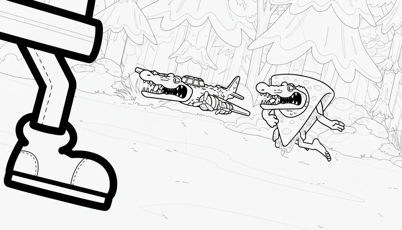 imprimer coloriage Quesadilla Crocodila