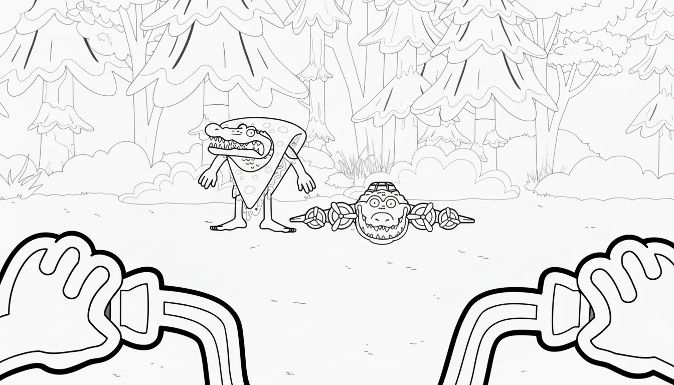 coloriage Quesadilla Crocodila pour enfant de 2 ans