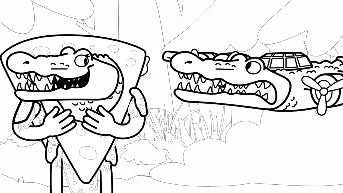 coloriage Quesadilla Crocodila a dessiner et imprimer