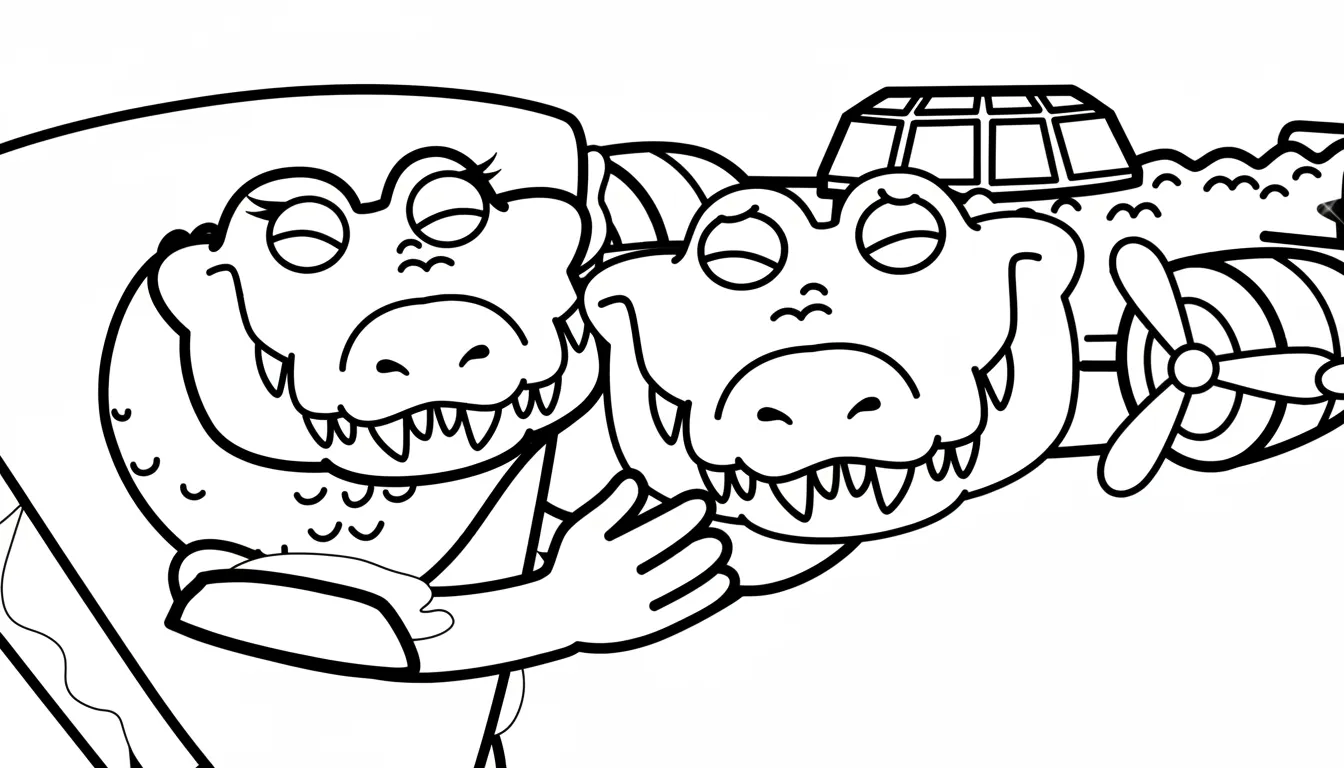 coloriage Quesadilla Crocodila pour enfant 2