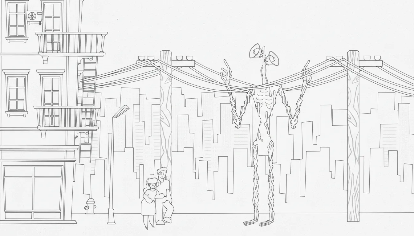 coloriage Siren Head à imprimer