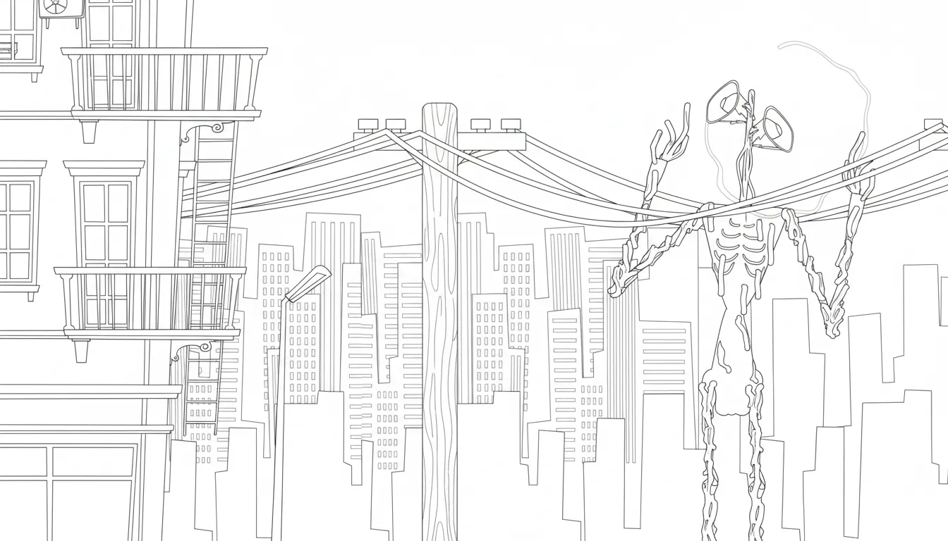 coloriage Siren Head a telecharger