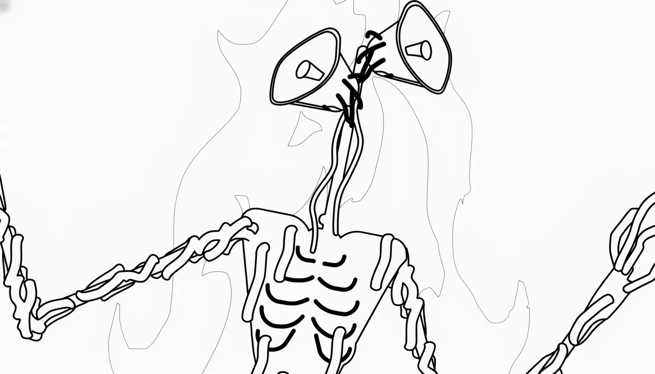 coloriage Siren Head pour enfant de 7 ans