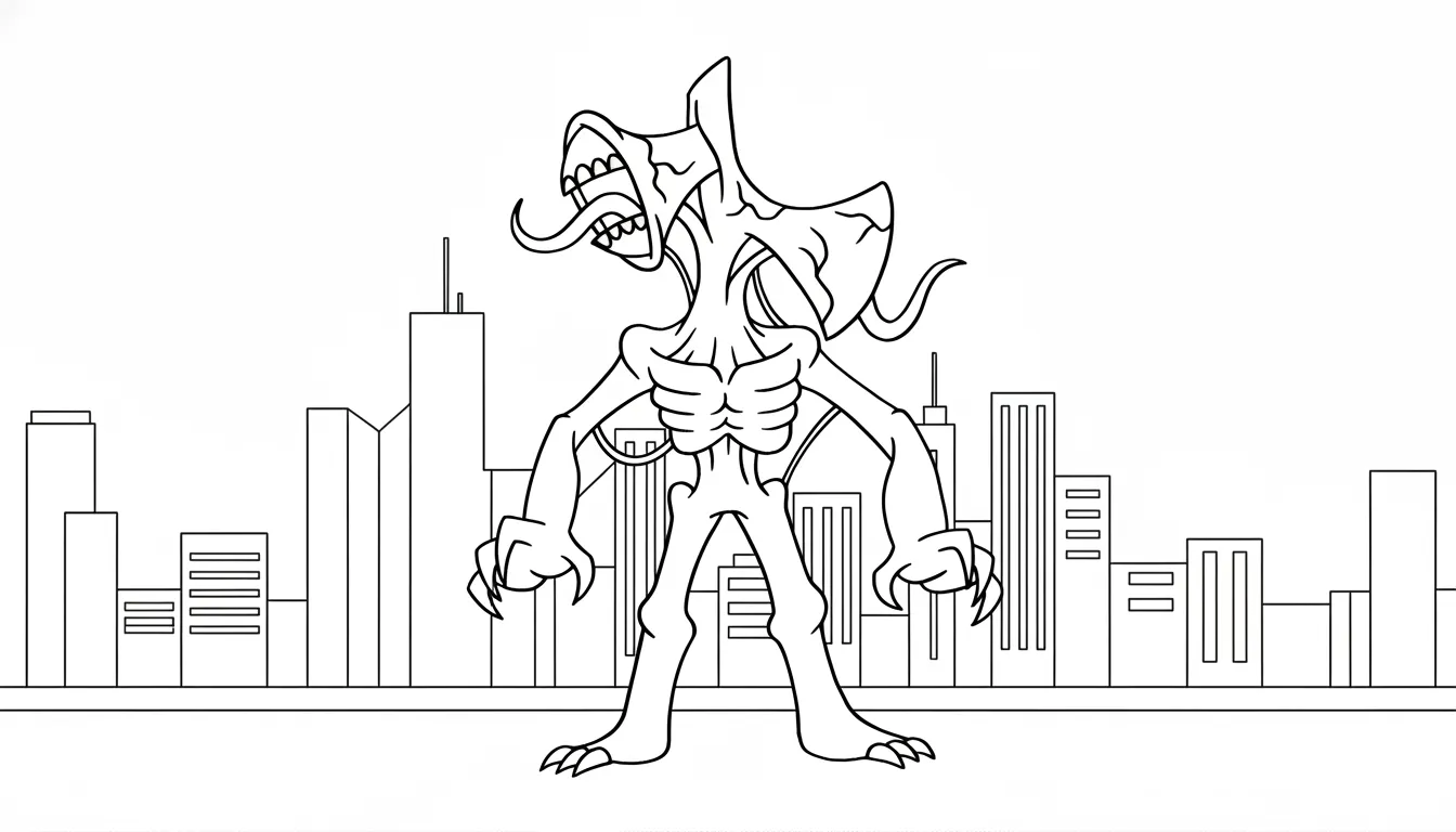 coloriage Siren Head à imprimer pdf gratuit 1