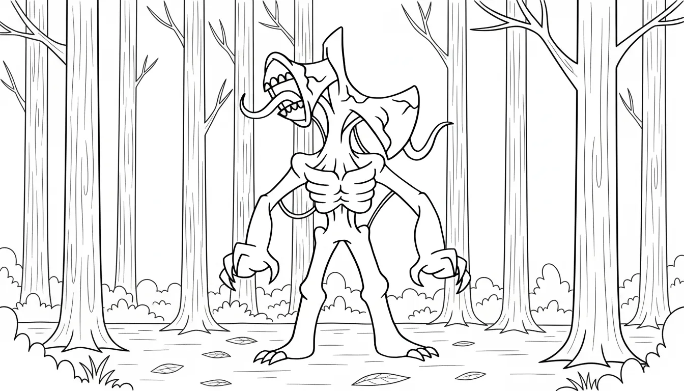 coloriage Siren Head pour enfant de 4 ans