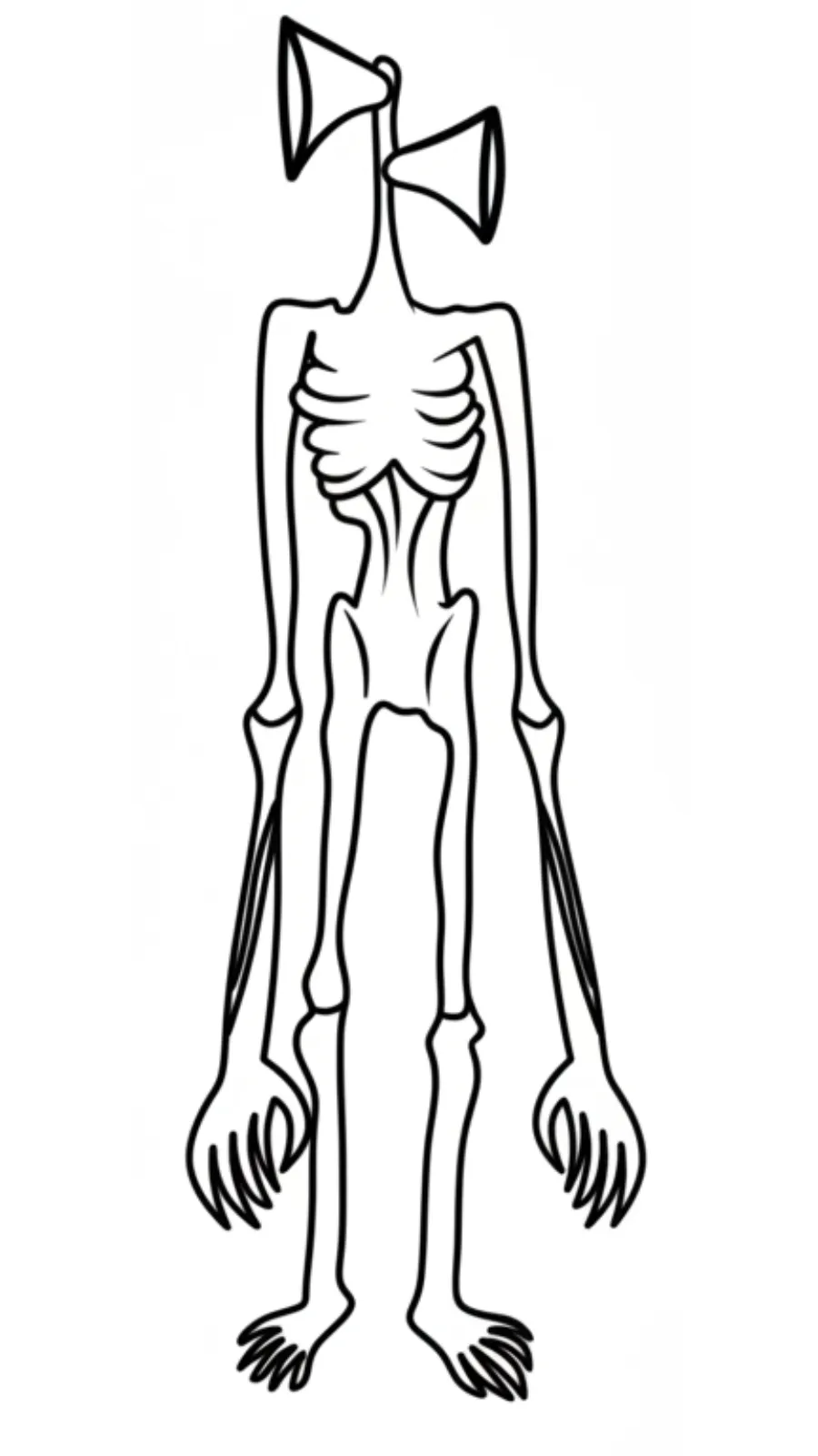 coloriage Siren Head pour enfant