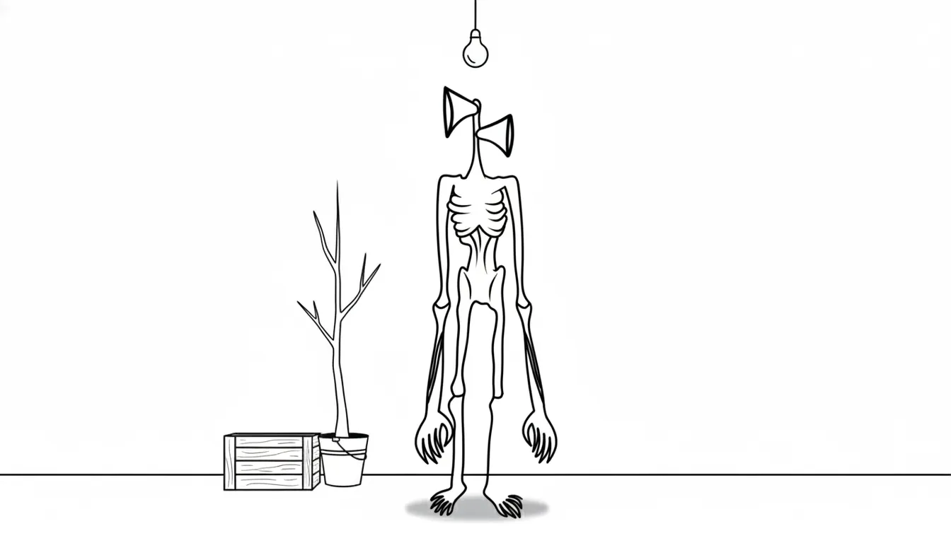 coloriage Siren Head gratuit en ligne