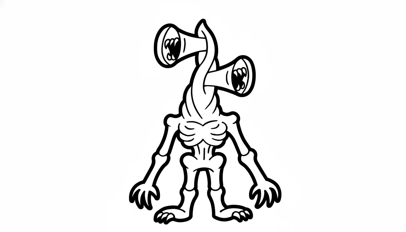 coloriage Siren Head gratuit 1