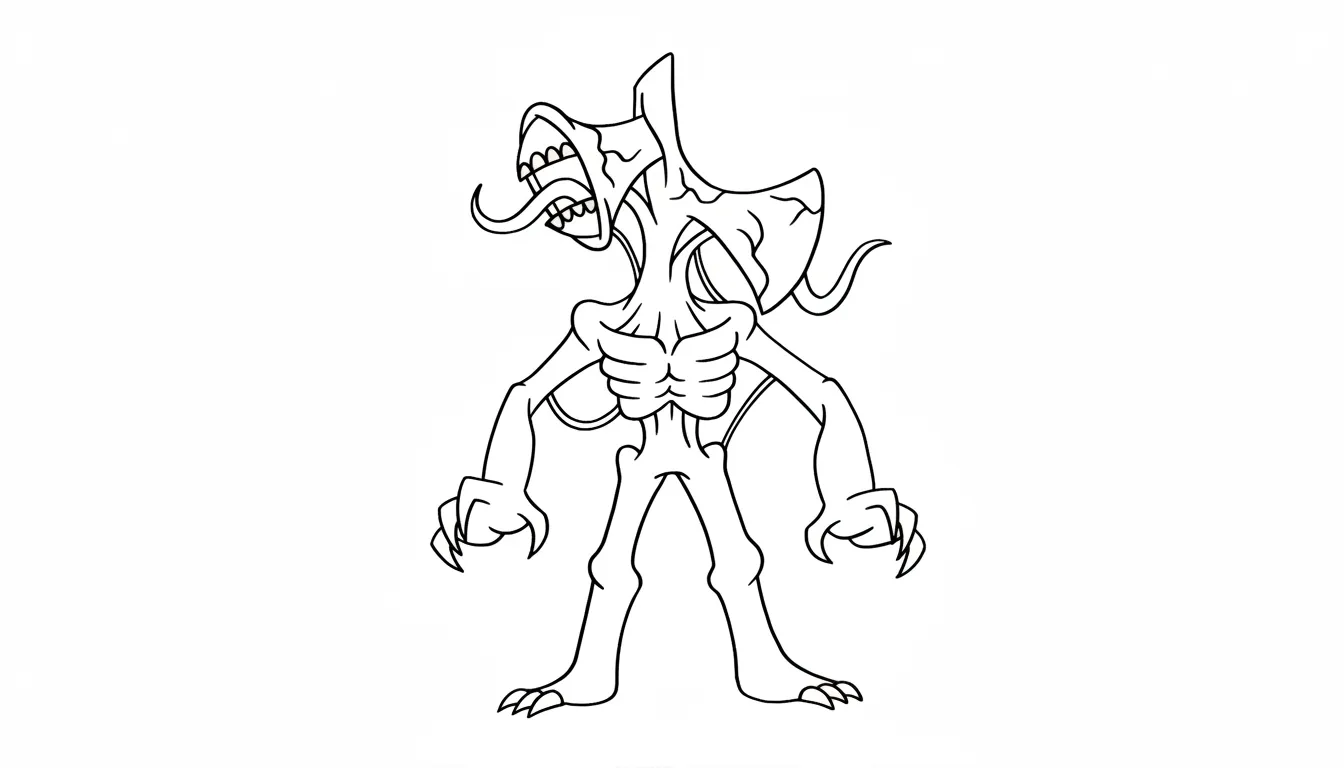 coloriage Siren Head pour enfants à télécharger