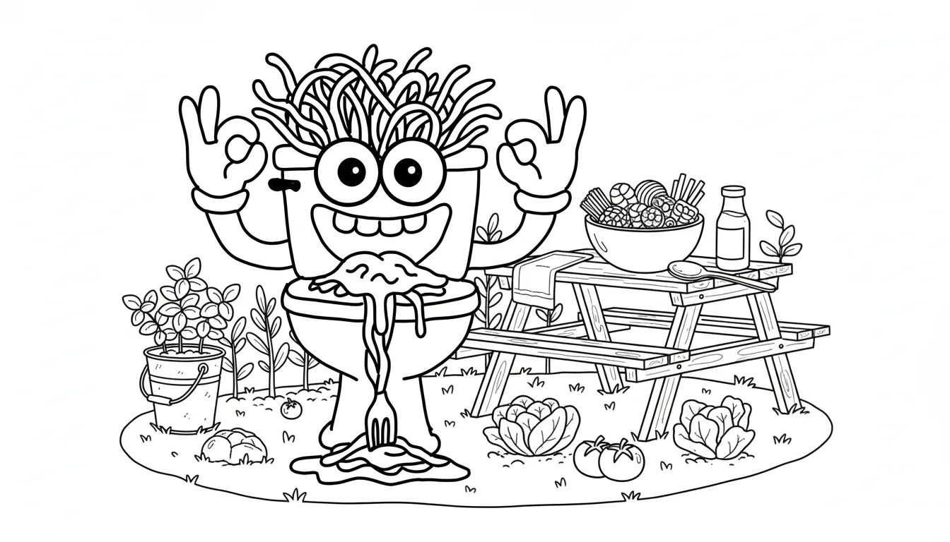 imprimer coloriage Spaghetti Toilette