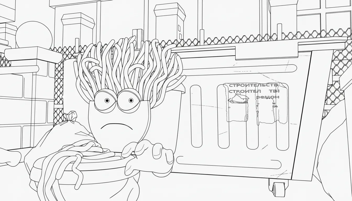 coloriage Spaghetti Toilette pour enfant de à imprimer