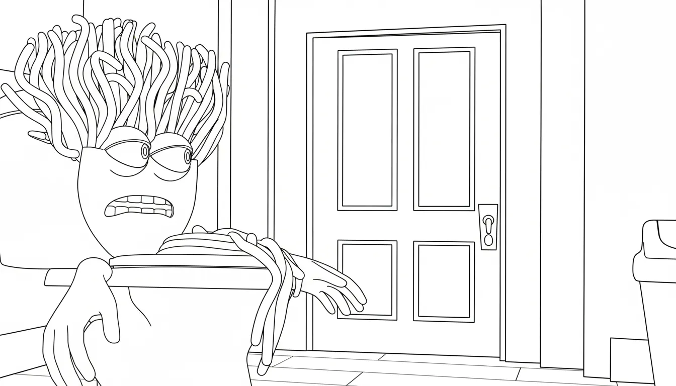 coloriage Spaghetti Toilette et dessin a imprimer