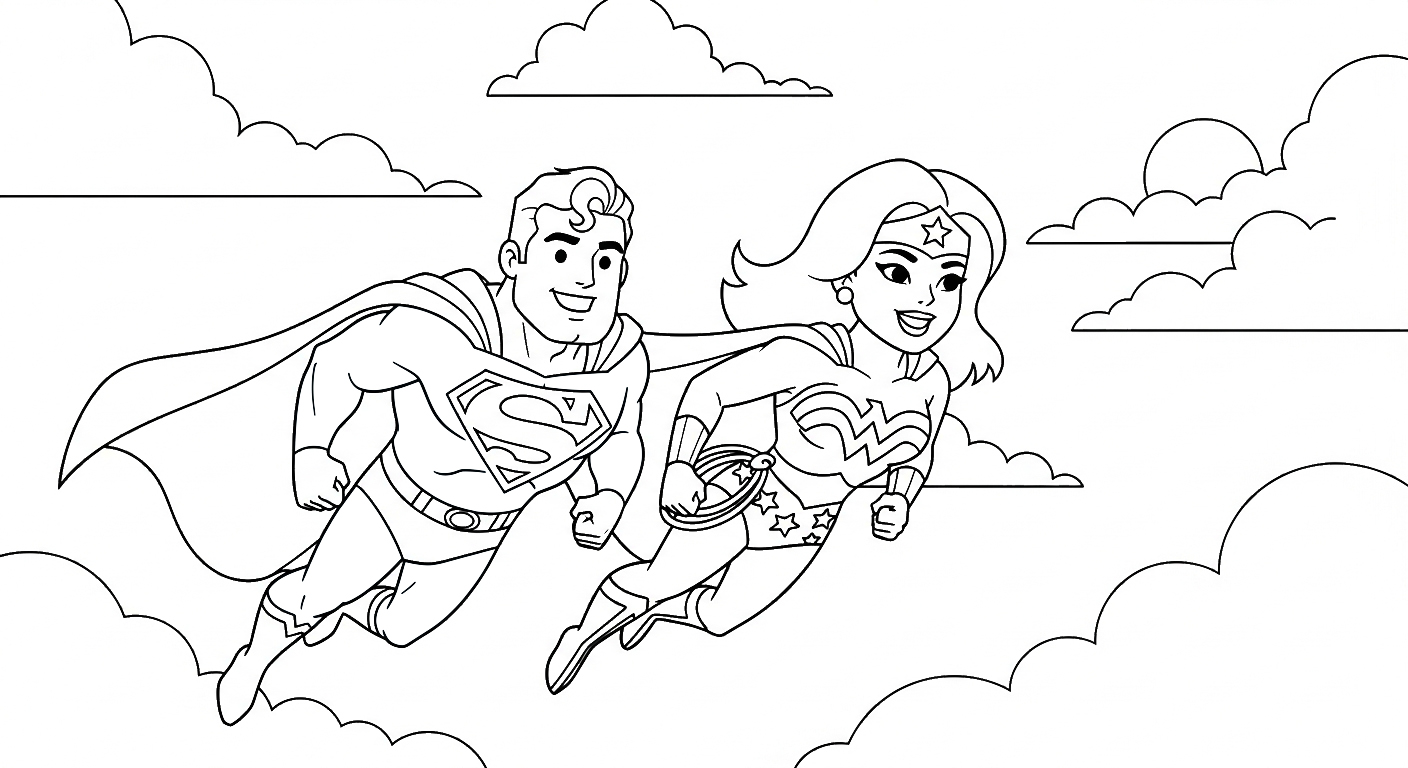 imprimer coloriage Superman updated gratuit 1