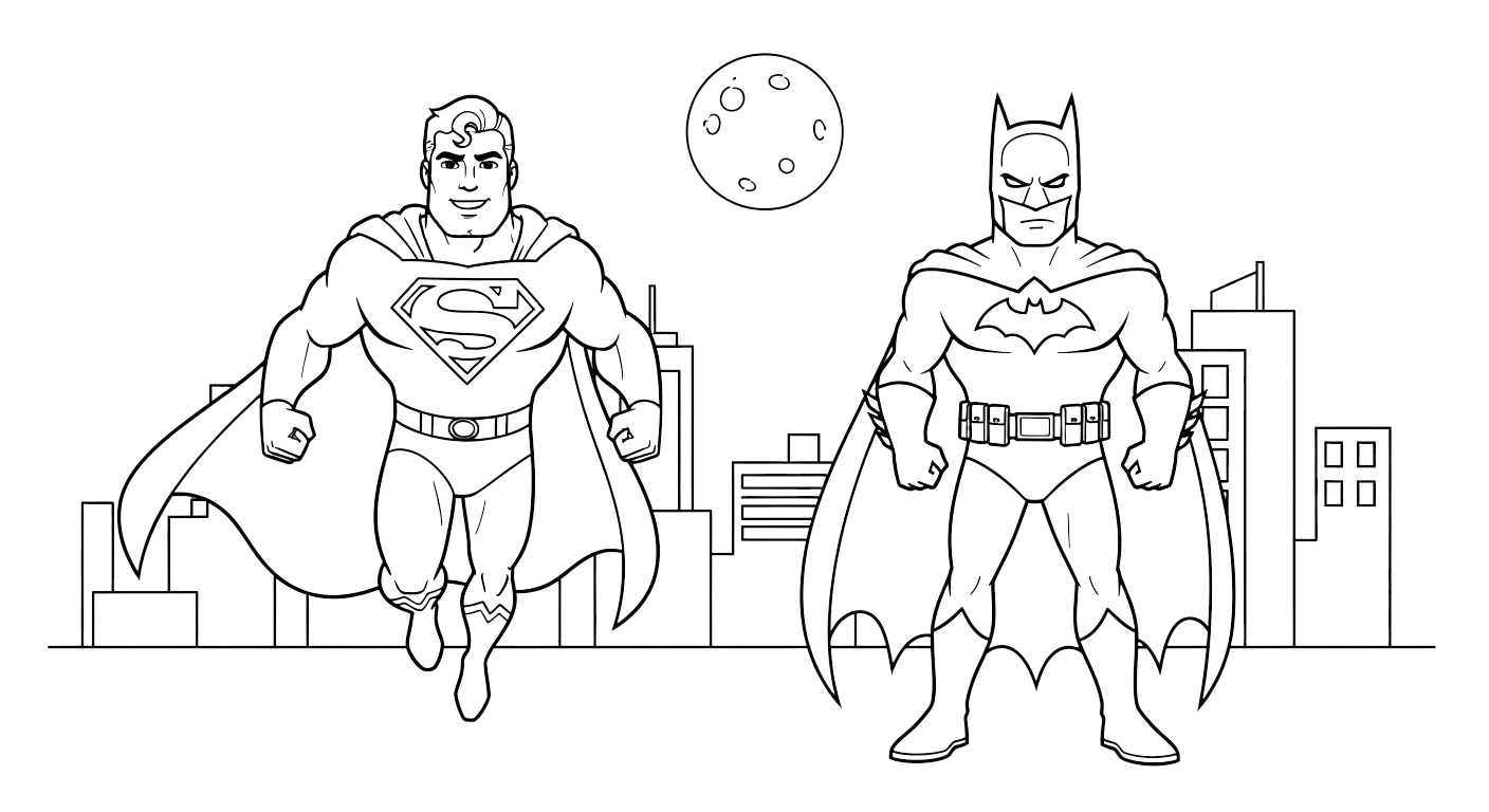 coloriage Superman updated a imprimer