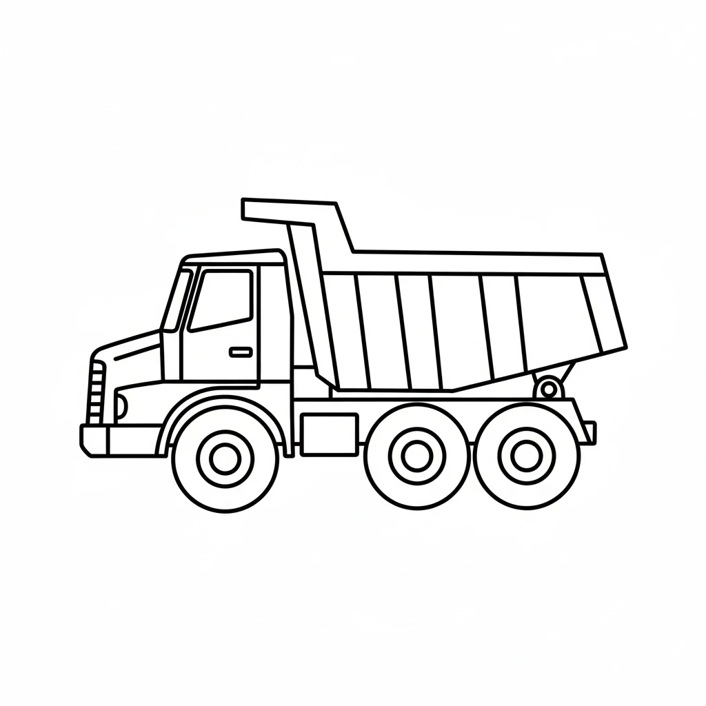 coloriage Tombereau à imprimer pour enfant de 4 ans