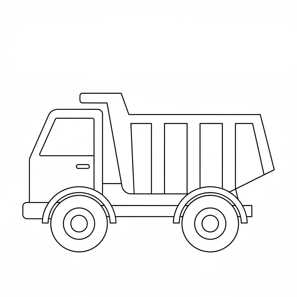 coloriage Tombereau a colorier en ligne gratuitement