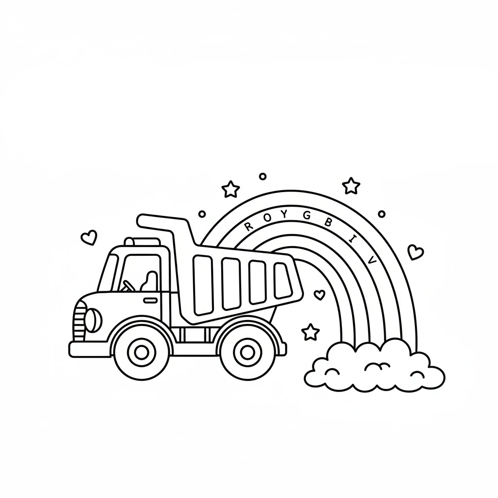 a imprimer coloriage Tombereau gratuit