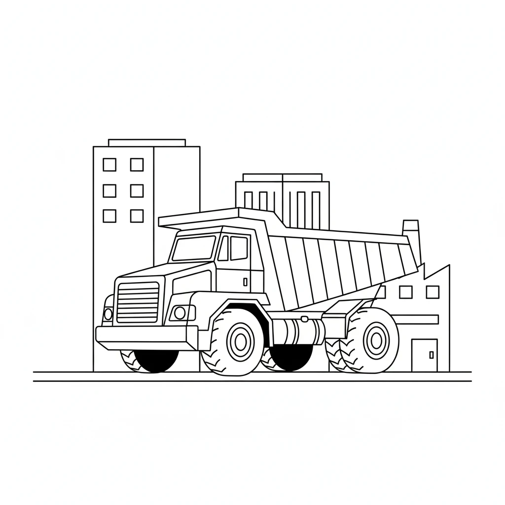 coloriage Tombereau gratuit