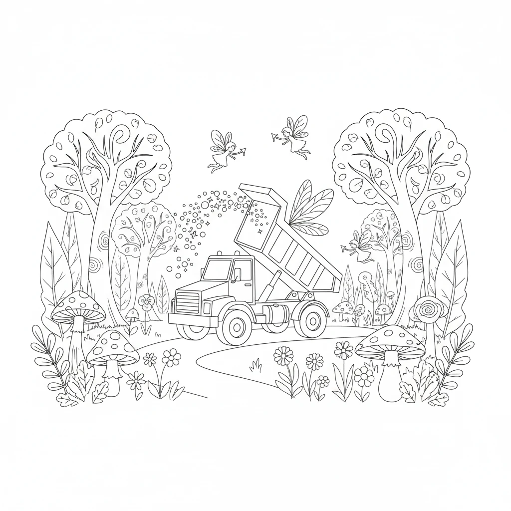 coloriage Tombereau en ligne pour enfant