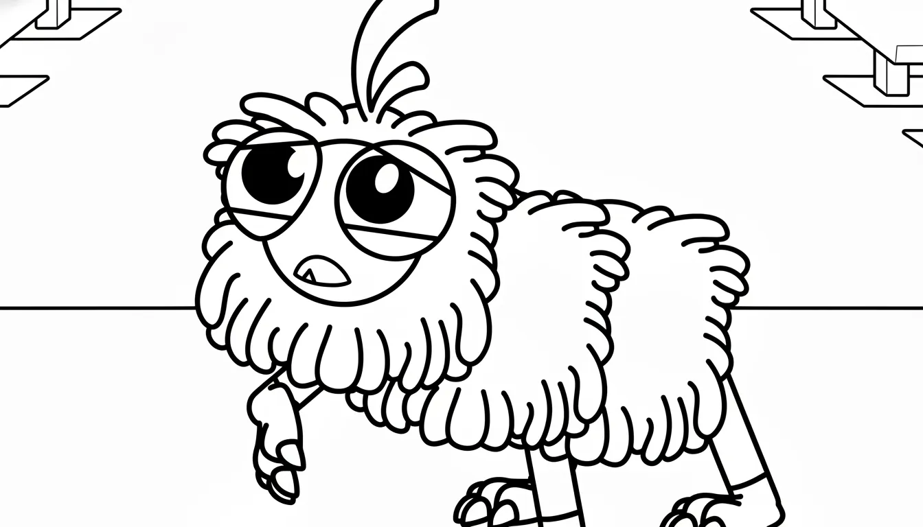 coloriage Yarnaby pour enfant de 7 ans