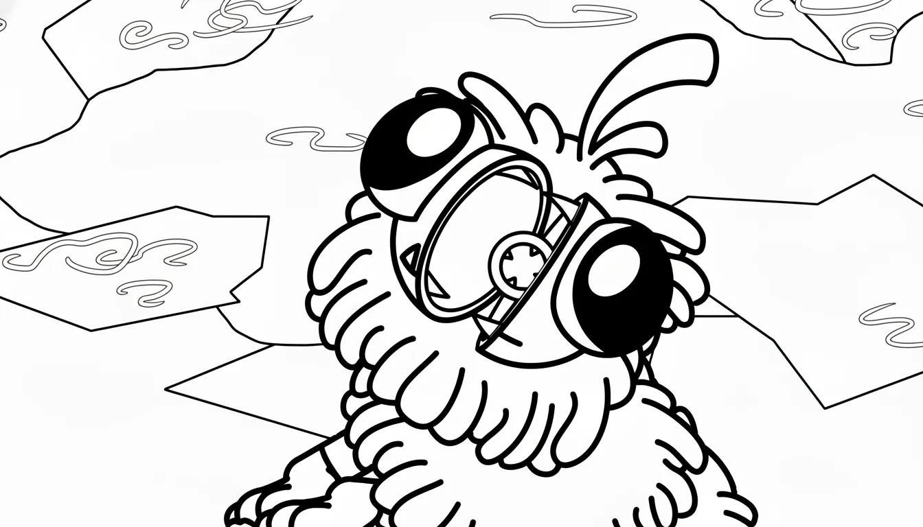 coloriage Yarnaby à imprimer pour enfant de 8 ans