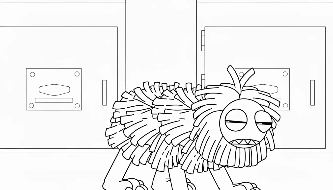 coloriage Yarnaby pour enfant de 8 ans