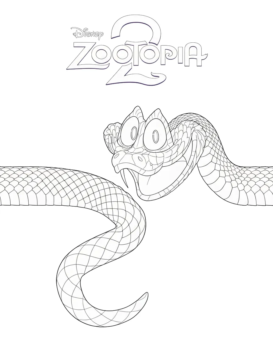 coloriage Zootopie 2 à imprimer a4