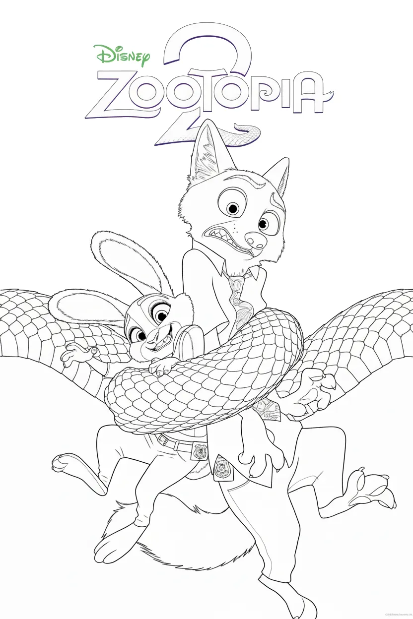 coloriage Zootopie 2 à imprimer gratuit
