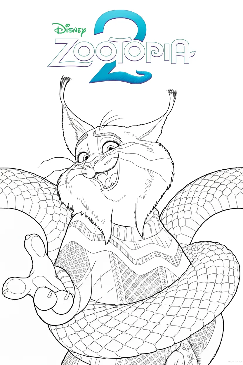 coloriage Zootopie 2 pour enfant de à imprimer