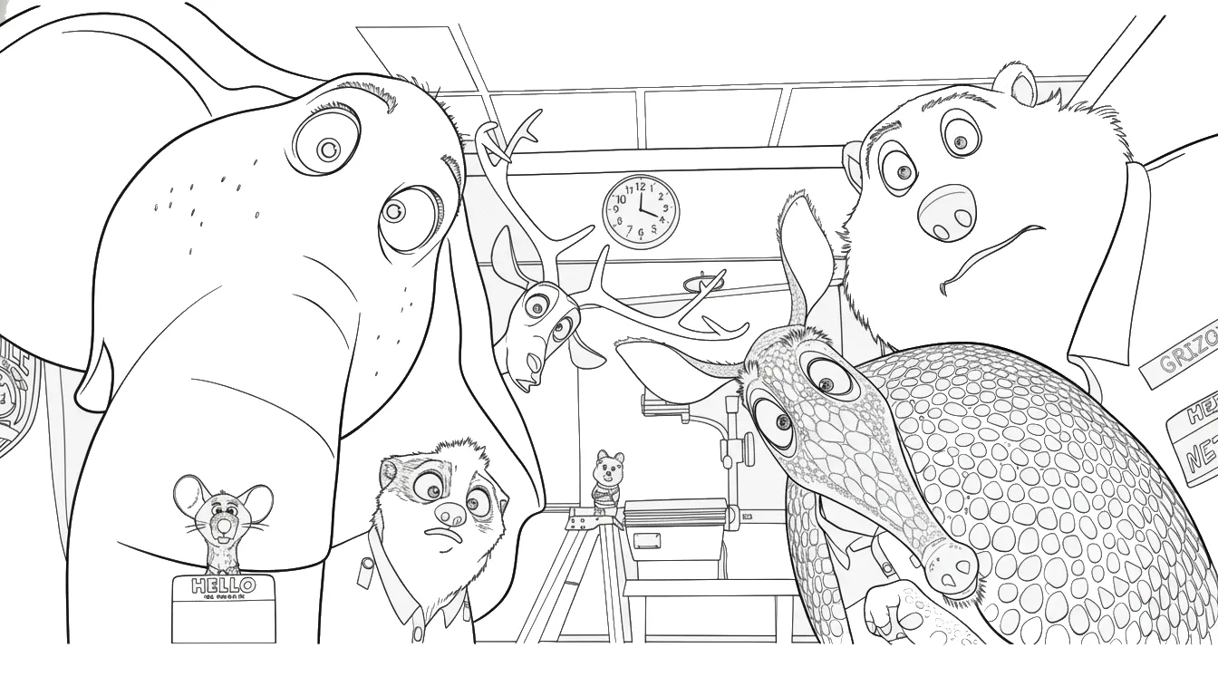 coloriage Zootopie 2 pour enfant a imprimer gratuit