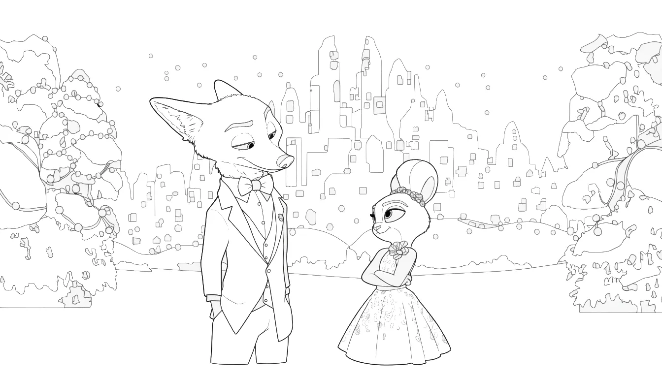 coloriage Zootopie 2 a imprimer gratuitement