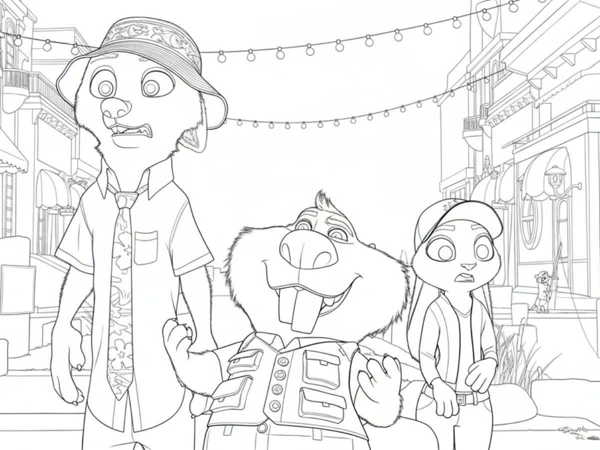 coloriage Zootopie 2 a imprimer