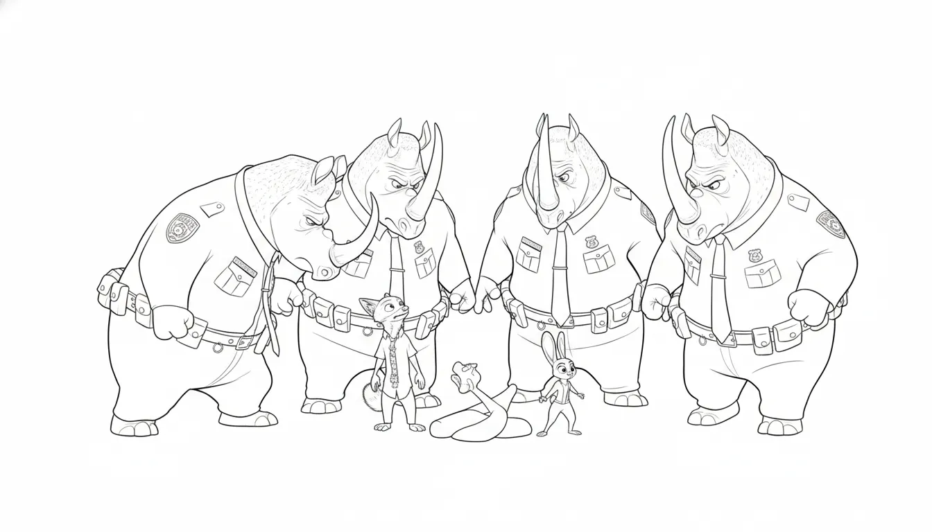 coloriage Zootopie 2 pour enfant de 3 ans 1