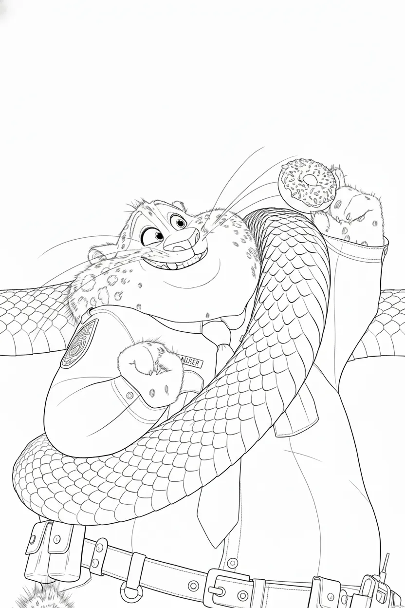 coloriage Zootopie 2 à imprimer pour enfants