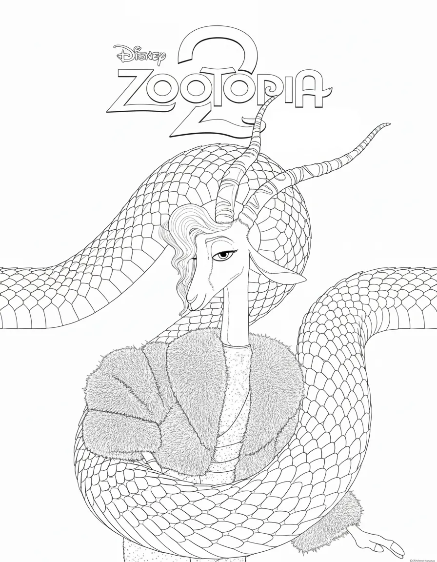 coloriage Zootopie 2 pour enfant de 3 ans