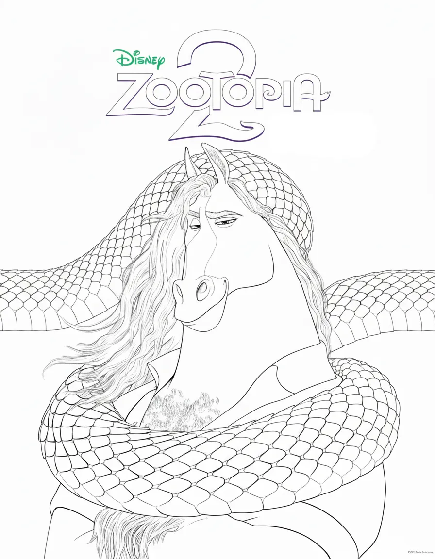 coloriage Zootopie 2 pour enfants