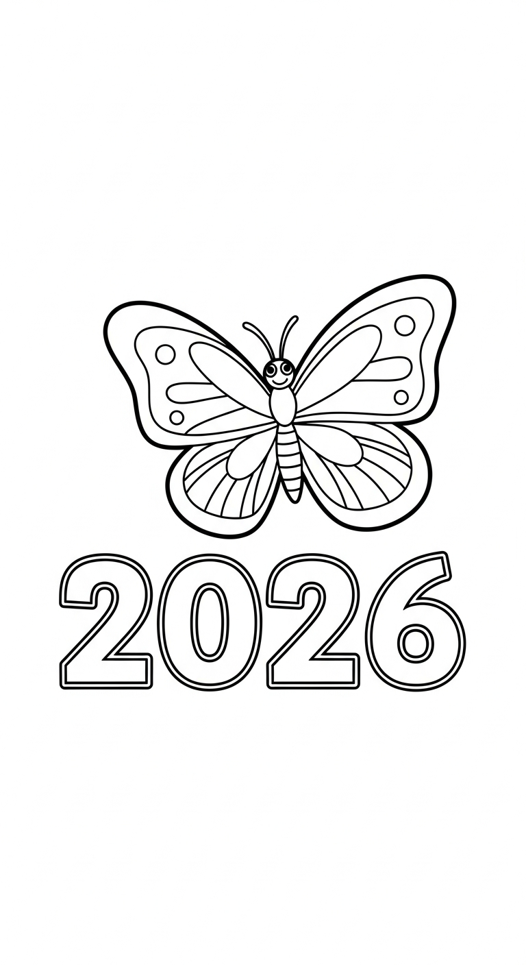 coloriage 2026 et dessin a imprimer