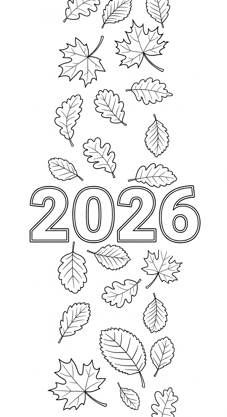 coloriage 2026 gratuit à imprimer
