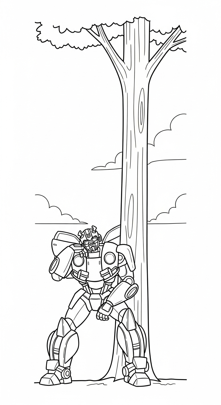 coloriage Bumblebee à imprimer a4