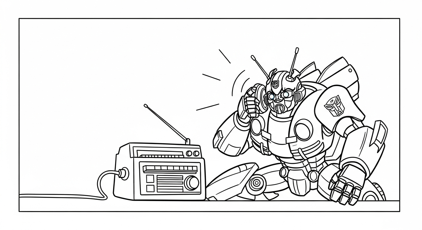 coloriage Bumblebee à imprimer pdf gratuit 1