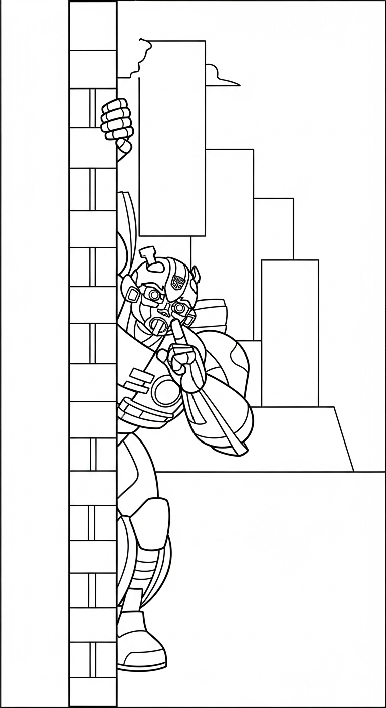 coloriage Bumblebee à imprimer pour enfant de 8 ans
