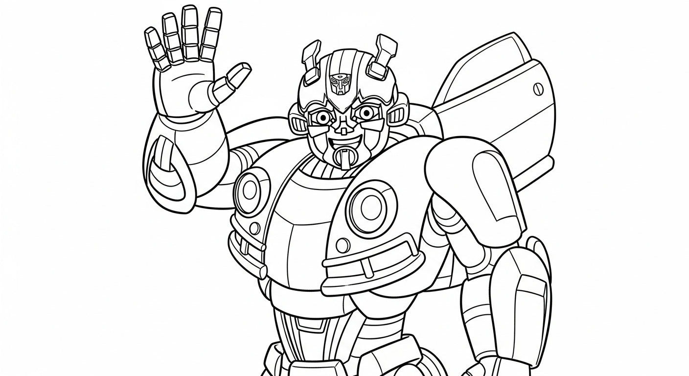 coloriage Bumblebee à imprimer a4 1