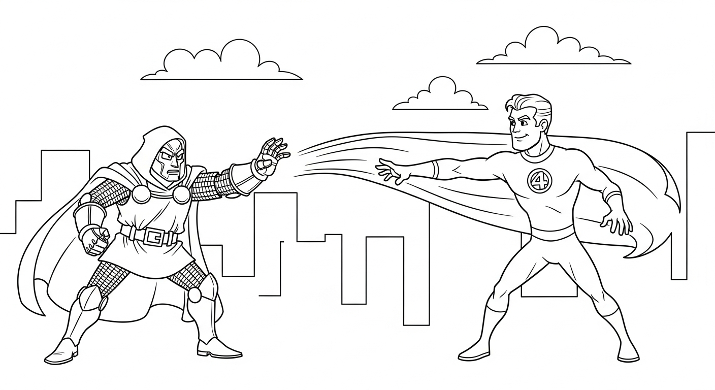 image de coloriage Dr Doom pour enfant