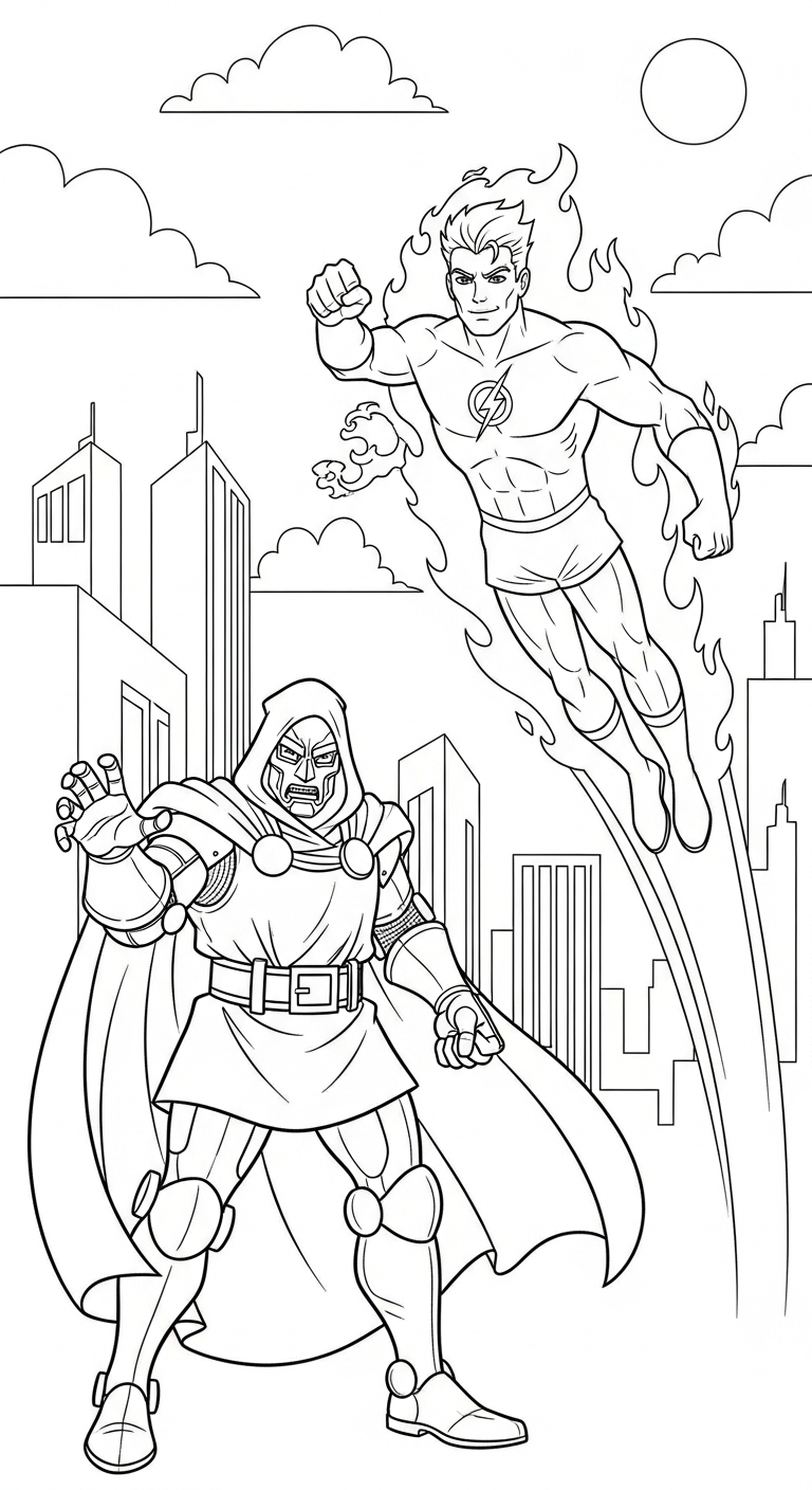 imprimer coloriage Dr Doom gratuit